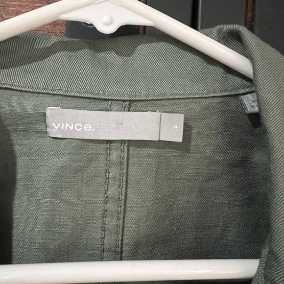 Vince army green military jacket, size small - Picture 2 of 3